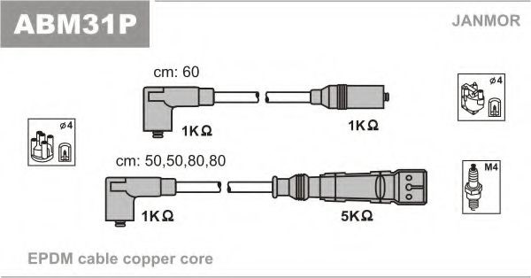 Провода зажигания ABM31P JANMOR