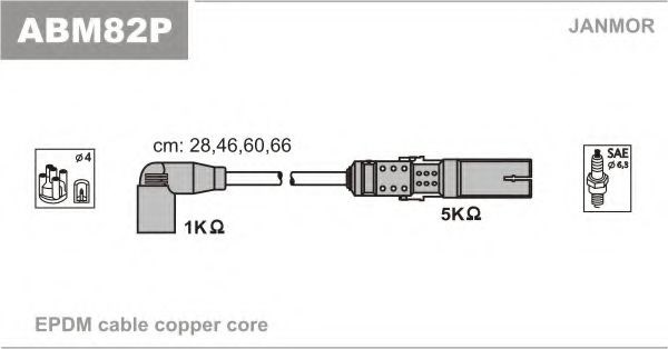 Провода высокого напряжения ABM82P JANMOR