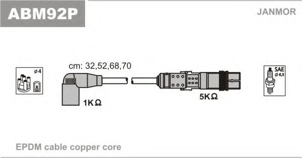 Провода зажигания ABM92P JANMOR