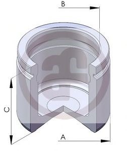 Поршень супорта гальмівного переднього (60x58mm) D02587