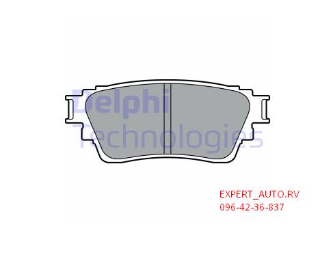 DELPHI LP3408 Колодки тормозные задние дисковые в наличии Ирпень