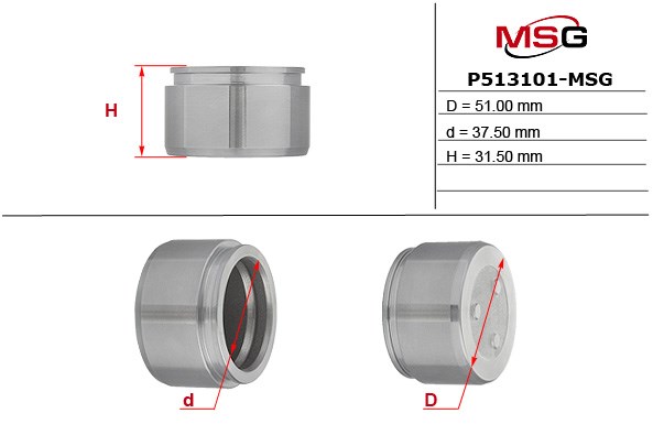 Поршень суппорта тормозного, переднего P513101MSG MS GROUP