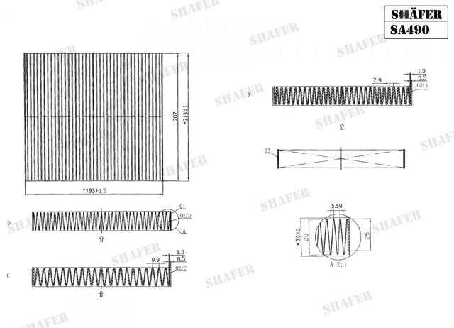 SHAFER SA490 Фильтр салона в наличии Ирпень