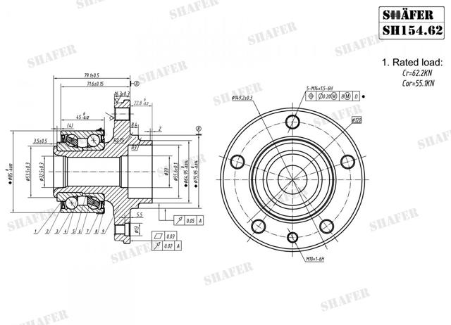 Колеса и ступицы SH15462 SHAFER