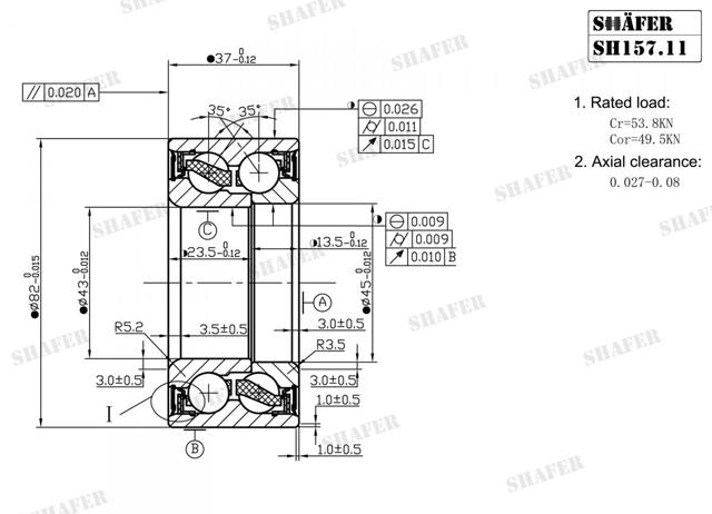 SHAFER SH15711 Подшипник ступицы передней/задней в наличии Хмельницкий
