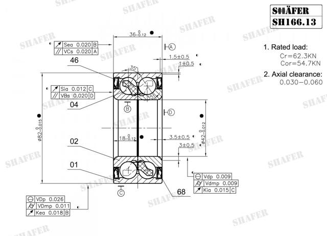 Опорный подшипник SH16613 SHAFER