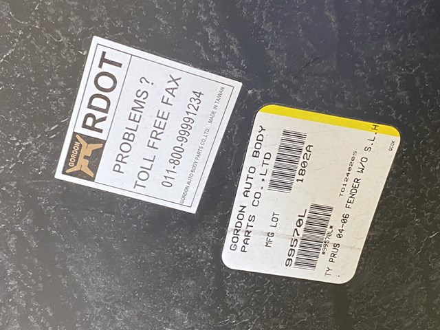 TOYOTA 5380247030 Крыло переднее левое в наличии Черкассы