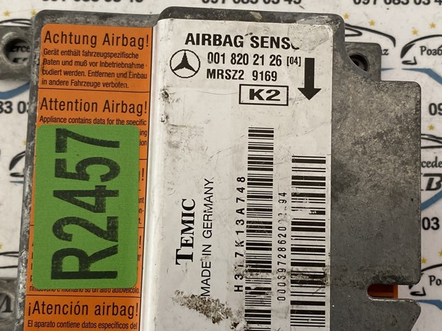 0018202126 MERCEDES Модуль-процессор управления подушкой безопасности (ЭБУ AIRBAG) купить в Ровно