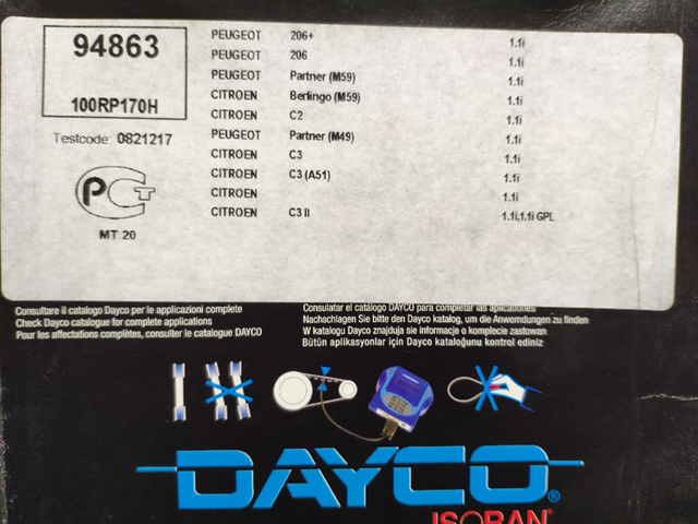 Ремень двигателя 94863 DAYCO