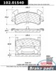 Колодки тормозные передние дисковые 10201540 CENTRIC PARTS