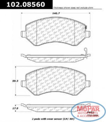 Колодки тормозные 10208560 CENTRIC PARTS
