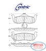 Колодки тормозные задние, дисковые 10210870 CENTRIC PARTS