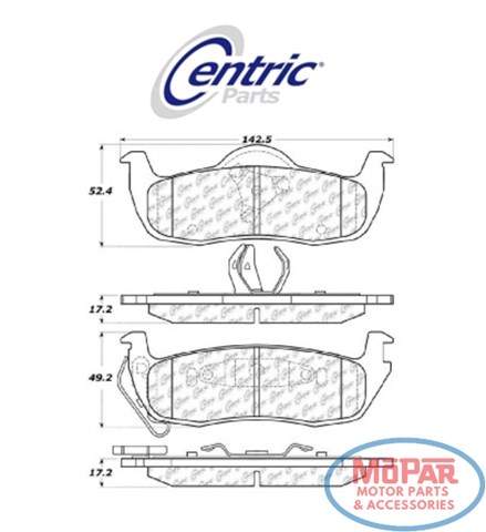 Колодки тормозные задние, дисковые 10210870 CENTRIC PARTS