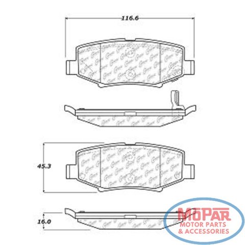 Задние колодки 10212740 CENTRIC PARTS