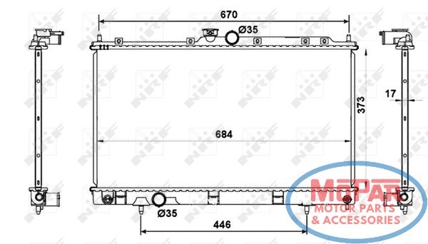 NRF 53779 Радиатор в наличии Полтава
