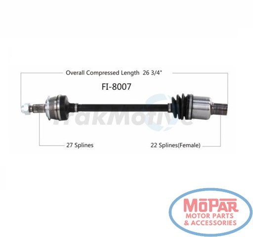 Полуось задняя FI8007 TRAKMOTIVE