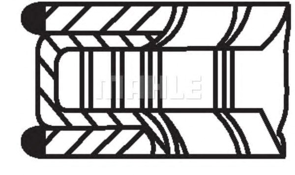Комплект поршневых колец, STD 001RS001630N0 MAHLE