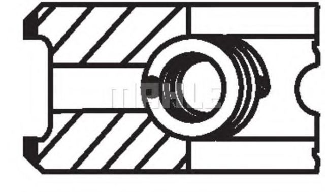 Комплект поршневых колец на 1 цилиндр, STD 00362N0 MAHLE