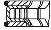 Комплект поршневых колец на 1 цилиндр, STD 01108V0 MAHLE