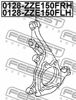 Цапфа передняя правая 0128ZZE150FRH FEBEST