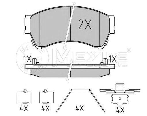 Колодки дисковые  0252458217W MEYLE