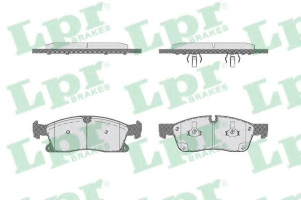 Колодки тормозные дисковые комплект 05P1735 LPR