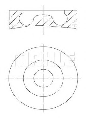 Поршня на 1 цилиндр, STD 081PI00105000 MAHLE