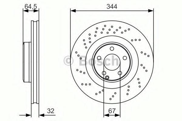 Ротор тормозной 0986479A17 BOSCH