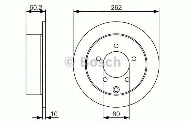 Задний тормозной диск 0986479A41 BOSCH