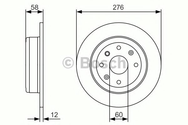 Задний дисковый тормоз 0986479A56 BOSCH