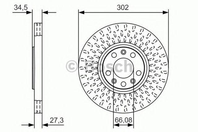 Передний тормозной диск 0986479A88 BOSCH