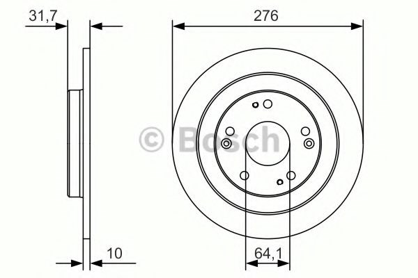 Диск тормозной задний 0986479A92 BOSCH