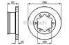 Задний дисковый тормоз 0986479B38 BOSCH