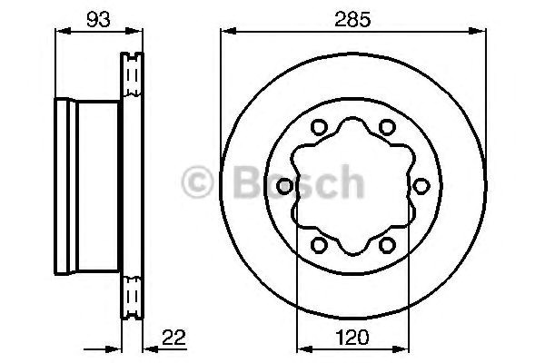 Задний дисковый тормоз 0986479B38 BOSCH