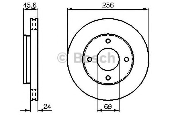 Тормоз дисковый передний 0986479B83 BOSCH