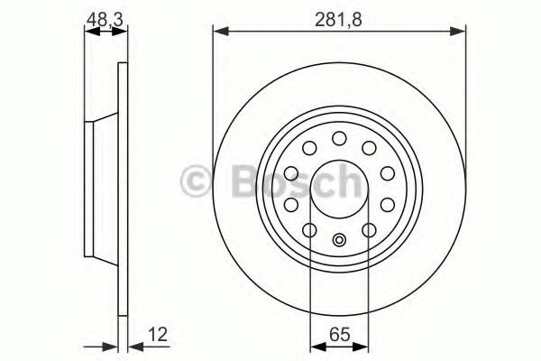 Тормозной диск 0986479B93 BOSCH