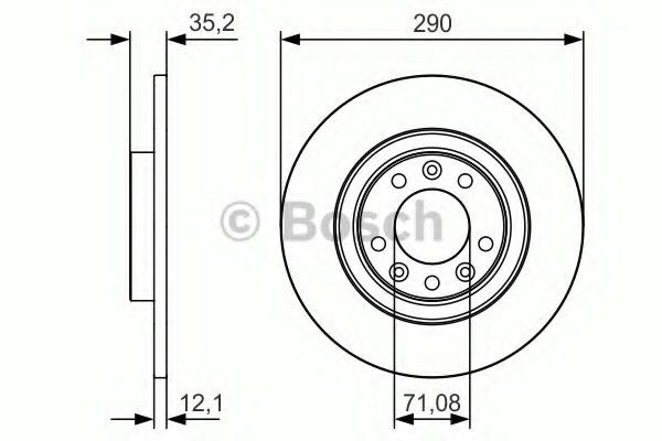 Тормозной диск 0986479C25 BOSCH
