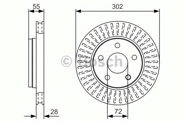 Передний тормозной диск 0986479C38 BOSCH