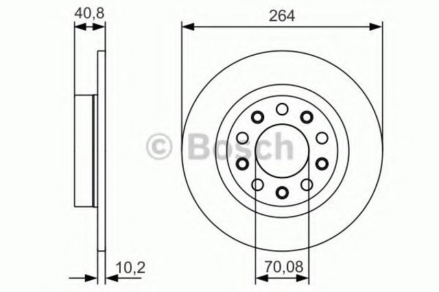 Задний тормозной диск 0986479C41 BOSCH