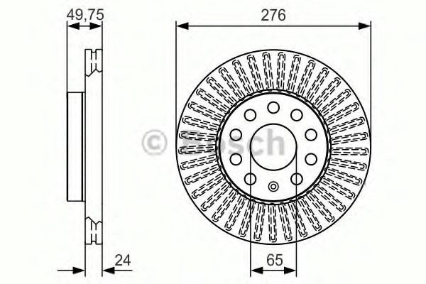Ротор тормозной 0986479C47 BOSCH