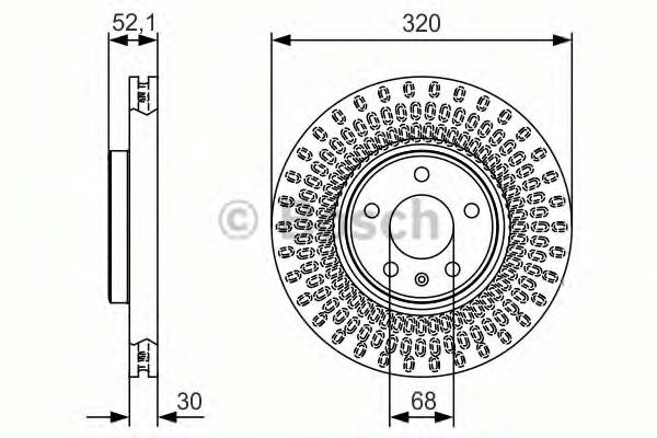 Передний тормозной диск 0986479C49 BOSCH