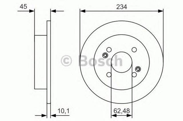 Задний тормозной диск 0986479D02 BOSCH