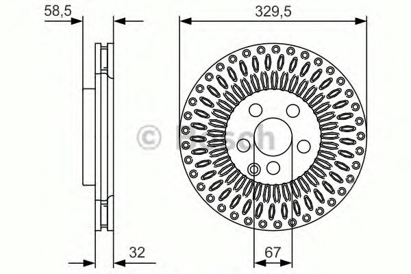 Ротор тормозной 0986479D13 BOSCH