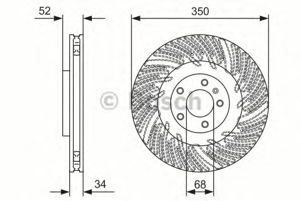 Тормоз дисковый передний 0986479D28 BOSCH