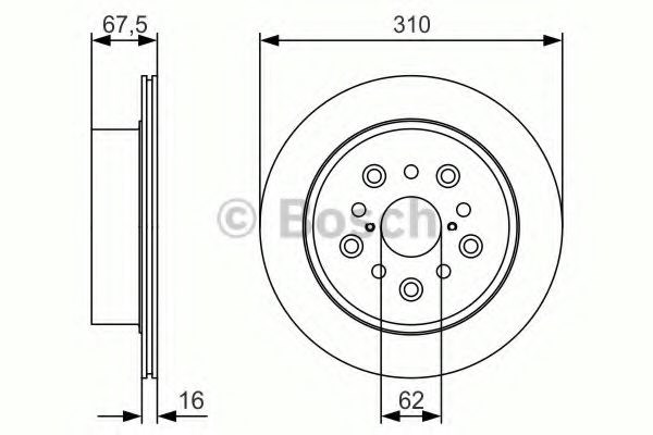 Задний дисковый тормоз 0986479R25 BOSCH