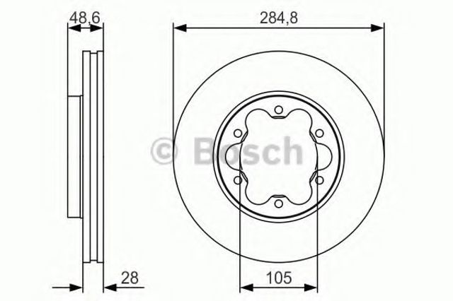 Диск тормозной передний 0986479R27 BOSCH