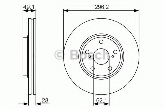 Ротор тормозной 0986479R28 BOSCH