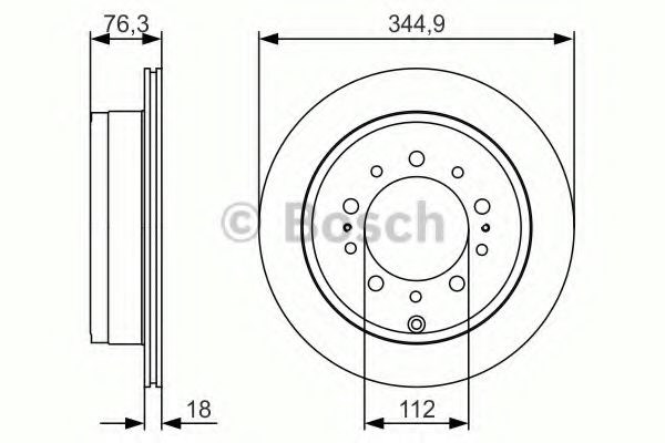 Диск тормозной задний 0986479R32 BOSCH