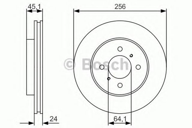 Тормоз дисковый передний 0986479R51 BOSCH