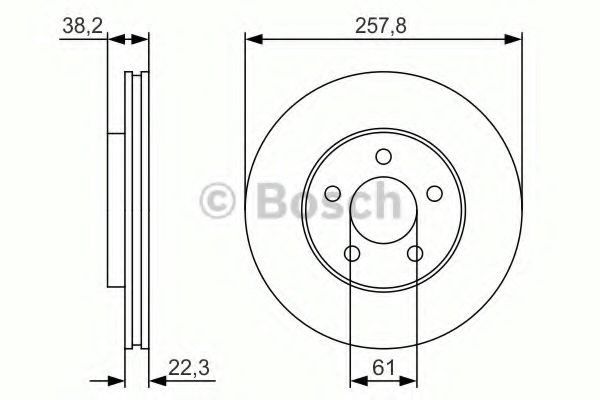 Bosch chrysler гальмівний диск передн.neon 94- 0986479R56